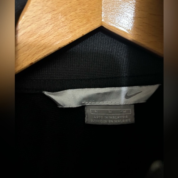 Vintage Nike Track Suit Jacket Black with gray and white stripes size Medium - Picture 4 of 4